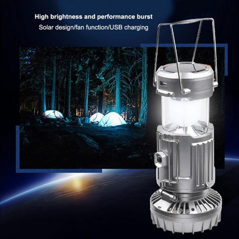 Waterproof Solar Fan: Portable Electric Fan for Camping, BBQ & Climbing
