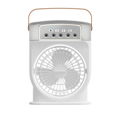 Portable USB Air Conditioner Fan: 5 Sprays, 7 Color Light, 600ML Humidifier