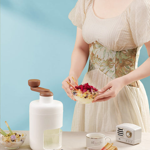 Manual Ice Shaver: Household Slushie Maker & Ice Crusher for Stalls