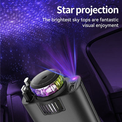 Purple Light Car Phone Charger: Multifunctional USB Adapter